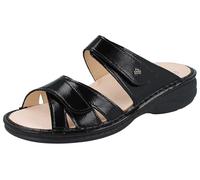 Finn Comfort | Kimbe | Schwarz Knautschlack | Leder | Wechselfußbett | 02625-022099 | Damen Pantoletten (Schwarz, EU Schuhgrößensystem, Erwachsene, Numerisch, M, 41)