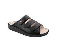 Finn Comfort Pantoletten Korfu 1508 Leder (Bison) Schwarz Herren Größe 36