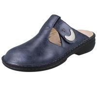 Finn Comfort Limitierte Farbe Belem Damen Clogs Jeans metallic Glattleder (EU Schuhgrößensystem, Erwachsene, Damen, Numerisch, Breit, 39)