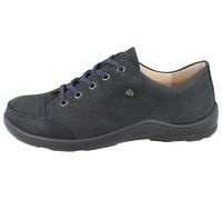 Finn Comfort Limitierte Farbe Soho Damen Schnürschuhe blau Nubukleder genarbt (EU Schuhgrößensystem, Erwachsene, Damen, Numerisch, Breit, 39)