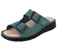 Finn Comfort LIMTIERTE Farbe FINNCO Cayman Soft Damen Pantolette türkis ICY Nubukleder (EU Schuhgrößensystem, Erwachsene, Damen, Numerisch, Breit, 42)