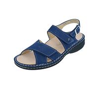 Finn Comfort Linosa - Damenschuhe Sandale bequem / lose Einlage, Blau, leder (nubuk)