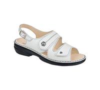 FinnComfort Damen Sandale Milos Knöchelriemchen Weiß Größe 39 EU