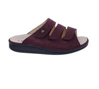 Finn Comfort Pantolette Korfu 1508-832391, Bordeaux - Rot, Nubukleder, Fußbett zum Wechseln Rot