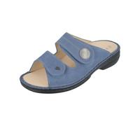 Finn Comfort Pantolette Sansibar 2550-834124, Nubukleder, Jeans - Blau, Fußbett zum Wechseln Blau Gr. 37