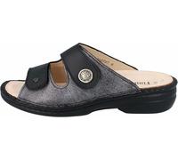 FinnComfort Zeno Platin/Schwarz - Pantolette - Marken, Schwarz, leder (maglia/naoppaseda/stretch) für Damen, grün, Gr. 40 EU