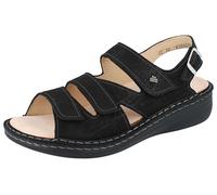 Finn Comfort Praia Damen Sandale schwarz Nubukleder (schwarz, EU Schuhgrößensystem, Erwachsene, Damen, Numerisch, Breit, 40)