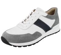 Finn Comfort Prezzo Herren Halbschuhe Weiss grau blau Leder (EU Schuhgrößensystem, Erwachsene, Herren, Numerisch, M, 44 2/3)