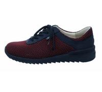 FINN COMFORT Cerritos Damen Schnürschuhe rot Glattleder Mesh UK 8 Schwarz, Rot Damen