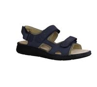 Finn Comfort Sandale Wanaka-Soft 81540-903097, Nubukleder, Blau-Beige, Fußbett zum Wechseln Blau Gr. 42