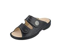 FINN COMFORT Sansibar Damen Pantolette schwarz geprägtes Glattleder 41 Schwarz Damen