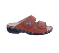 Finn Comfort Sansibar Pantolette 02550-604246, Classic - Linie, Nube (Glattleder), Mandarin, Wechselfußbett Orange Gr. 43