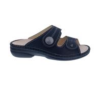 Finn Comfort Sansibar Pantolette 02550-816393, Classic - Linie, Black, bedr. Nubukleder, Wechselfußbett Schwarz Gr. 39