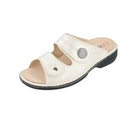 Finn Comfort Sansibar Pantolette 02550-818222, Everest (Glattleder), ORO (weiß/metallic) Weiß Gr. 42