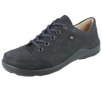 FINN Comfort Soho Damen Halbschuhe Schnürschuhe dunkelblau genarbtes Nubukleder