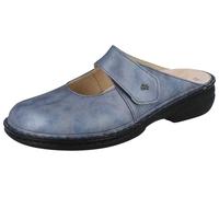 Finn Comfort Stanford Damen Clog Jeans Glattleder (blau, EU Schuhgrößensystem, Erwachsene, Damen, Numerisch, Breit, 37)