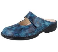 Finn Comfort Stanford Damen Clogs blau Blue Blur Glattleder