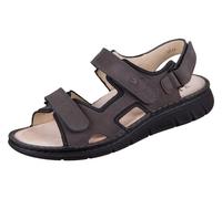 Finn Comfort Wanaka-S Herrensandale 81540-901775, Impala/Buggy (Nubukleder), Grau/Schwarz, Klettverschluss Grau Gr. 47