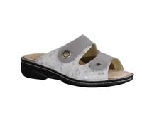 Finn Comfort Zeno Bianco/Cloud (Grau) - Pantolette - Marken, Grau, leder (esamndra/nubuk/stretchcamo), Gr. 41 EU
