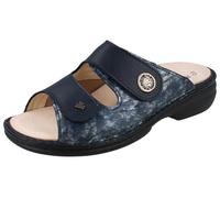 Finn Comfort Zeno Damen Pantolette dunkelblau Nubukleder Stretch (EU Schuhgrößensystem, Erwachsene, Damen, Numerisch, Breit, 37)