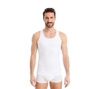 FINN Shapewear Herren Kompressionsshirt - Bauch-Weg Unterhemd & Body-Shaper Männer - Ärmelloses Tank-Top aus Baumwolle für flacheren Bauch und bessere Haltung Weiß Weiss XL
