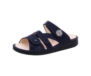 FinnComfort Agueda Nightblue (Dunkelblau) - Pantolette - Marken, Blau, leder (arya) für Damen, blau, Größe 37 EU