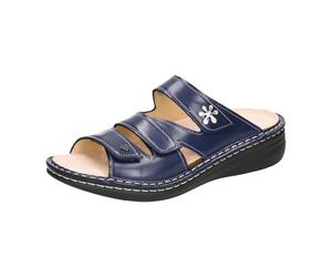 FinnComfort Bequeme Pantoletten für Damen, blau, Größe 42 EU