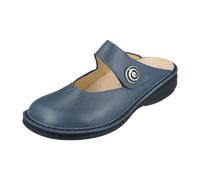 FinnComfort Canaro Steel (blau) - Clogs - Damenschuhe Pantolette / Zehentrenner, Blau, leder (ancona) für Damen, blau, Größe 36 EU