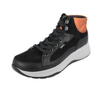 FinnComfort Daytona Schwarz/Arancia - sportlicher Schnürschuh - Marken, Schwarz, leder (nappaseda/nubuk/diesel) für Damen, schwarz, Größe 39 EU