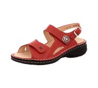 FinnComfort Denia Pomodore (Rot) - Sandale mit loser Einlage - Marken, Rot, leder (nube) für Damen, rot, Größe 40 EU