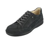 FinnComfort Falkland Schiefer (grau) - Bequemschuh - Herrenschuhe Sneaker / Schnürschuh, Grau, leder (nubukrona) für Herren, schwarz, Größe 42 ½ EU / 8,5 UK