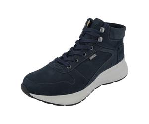 FinnComfort Meribel Nightblue/Atlantiv (Dunkelblau) - Schnürschuh mit loser Einlage - Marken, Blau, leder (nubuk/streetnubuk) für Damen, blau, Größe 42 EU / 8 UK
