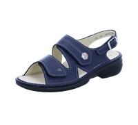 Finn Comfort Milos Atlantic (Blau) - Sandale mit Loser Einlage - Damenschuhe Sandale bequem/lose Einlage, Blau, Leder (nube) Komfort Sandalen für Damen
