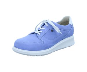 FinnComfort Mogan Blue Hielo (blau) - Schnürschuh mit loser Einlage - Damenschuhe Bequeme Schnürschuhe, Blau, leder (nubuk/agra) für Damen, blau, Größe 40 EU / 6,5 UK