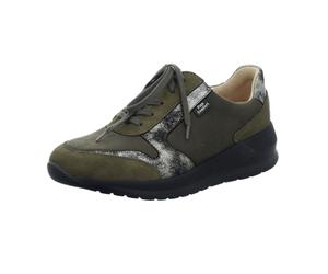 FinnComfort Mori Olive/Moh (Grün) - Schnürschuh mit loser Einlage - Passformübersicht Marken Finnstretch, Grün, leder/textil (nubuk/magmastretch/tempesta) für Damen, grün, Größe 40 EU / 6,5 UK