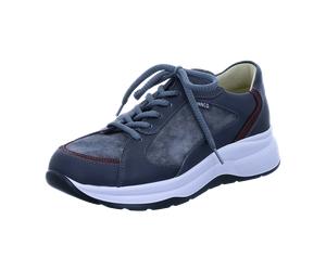 FinnComfort Piccadilly Anthrazit/Bordo/Carbon (grau) - Schnürschuh mit loser Einlage - Damenschuhe Bequeme Schnürschuhe, Grau, leder (roxy/luuna/velour) für Damen, grau, Größe 37 ½ EU / 4,5 UK