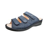 FinnComfort Pisa Notte (Dunkelblau) - Pantolette - Damenschuhe Pantolette / Zehentrenner, Blau, leder (wody) für Damen, blau, Größe 41 EU