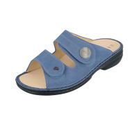 Finn Comfort Pantolette Sansibar 2550-834124, Nubukleder, Jeans - Blau, Fußbett zum Wechseln Blau Gr. 39