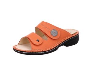 FinnComfort Sansibar Mandarin - Pantolette - Marken, Mehrfarbig, leder (nube) für Damen, orange, Größe 37 EU