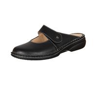 FinnComfort Stanford Schwarz - Clogs - Damenschuhe Pantolette / Zehentrenner, Schwarz, leder (nappaseda) für Damen, schwarz, Größe 36 EU