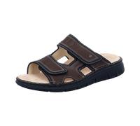 FinnComfort Thasos-Soft Grizzly/Schwarz (braun) - Pantolette - Herrenschuhe Sandale / Pantolette, Braun, leder (cherokee/buggy) für Herren, braun, Größe 46 EU