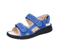 Finn Comfort Damensandale Wanaka‑S Nubukleder Atoll/Cement Blau Größe 42