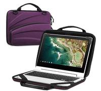 FINPAC 11-11,6 Zoll Chromebook Sleeve Case Schutzhülle Aktentasche Schultertasche mit Zubehörtasche für Laptops bis zu 11,6 Zoll (29,5 cm) Violett