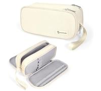 FINPAC Federmäppchen Federtasche - Große Kapazität Mäppchen mit 3 Fächer Stiftetasche Schlamperbox Bleistifttasche Schulmäppchen für Schule & Büro, (Beige)