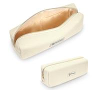 FINPAC Federmäppchen Mäppchen - Große Kapazität Federtasche Stiftetasche Schlamperbox Bleistiftbeutel Schulmäppchen für Schule Büro, Cord-Stoff Beige