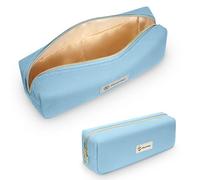 FINPAC Federmäppchen Mäppchen - Große Kapazität Federtasche Stiftetasche Schlamperbox Bleistiftbeutel Schulmäppchen für Schule Büro, Cord-Stoff Blau