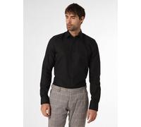 Finshley & Harding Hemd Herren Slim Fit Baumwolle schwarz Kent, 41