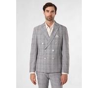 Finshley & Harding London Baukasten-Sakko mit Leinen-Anteil Herren Slim Fit Baumwolle blau, 44