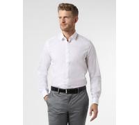 Finshley & Harding London Hemd mit Umschlagmanschetten Herren Slim Fit Baumwolle weiß Kent, 39-40