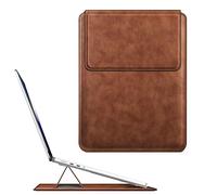 Fintie 13.6 Zoll Laptop Tasche mit Ständer Kompatibel mit MacBook Air 13.6 2026-2022, MacBook Neo, MacBook Air 13 2020-2018, MacBook Pro 13 2022-2016, Slim Hülle Sleeve, Braun